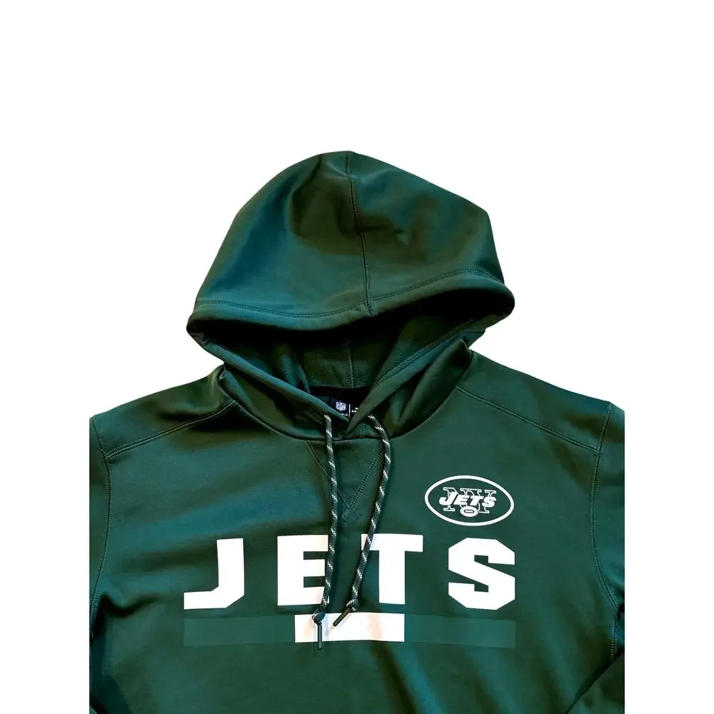 Nike New York Jets Hooded Sweatshirt Mens Sz Large Green Hoodie Performance NFL